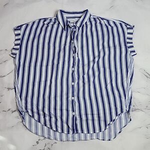 Madewell Central Shirt in Shea Stripe blue/white